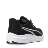 Championes de running Puma Skyrocket Lite 2, color negro con suela blanca y detalles plateados. Presentan diseño de malla transpirable, cierre con cordones y logo de la marca en la lengüeta y lateral.