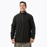 Polar de media cremallera Merrell, confeccionado en microfleece de poliéster reciclado. Presenta cuello alto, mangas largas con puños elásticos y logo bordado en el pecho.
