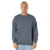 Buzo azul de algodón, marca Rip Curl, modelo Classic Surf Wash Crew, de corte clásico, cuello redondo y mangas largas.