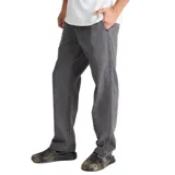 Pantalón de corte relajado color gris con efecto desgastado, confeccionado en tejido Bedford elástico. Cuenta con cintura elástica con cordón ajustable y bolsillos frontales tipo parche.