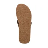Ojotas de hombre Volcom modelo ABG Victor LX, color marrón, con tiras anchas sintéticas y plantilla acolchada de espuma, suela con líneas en tonos beige y negro.