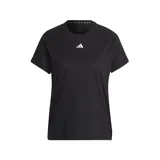 Remera de training Adidas color negro, con logo blanco en el pecho y tecnología Aeroready.