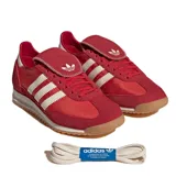 Championes Adidas SL 72 OG LT de color rojo con detalles en blanco, confeccionados con superposiciones de gamuza, base de nailon y suela dentada de goma.