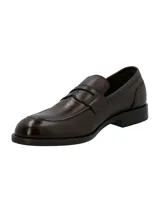 Mocasín de cuero para hombre, modelo Ligure, con diseño clásico tipo penny loafer, punta redonda y suela de goma.