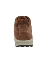 Botín de hombre confeccionado en descarne color marrón, con ajuste de cordones y suela de tecnología honey foam en tono beige. Presenta un diseño robusto con punta redonda y detalles de costuras reforzadas.