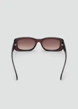 Lentes de sol Nimes con armazón rectangular de policarbonato color marrón carey y cristales degradados.