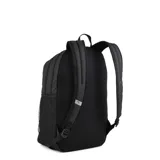 Mochila Puma de color negro, diseñada para uso diario y deportivo, con correas ajustables y acolchadas.