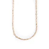 Cadena dorada de acero enchapada en oro, de eslabones ovalados.