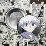 Pin metálico con imagen de los personajes Gon y Killua del anime Hunter x Hunter.