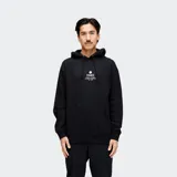 Canguro negro con capucha, bolsillo delantero y logo de Stance estampado en el pecho.