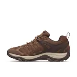Championes de senderismo Merrell modelo Accentor 3, confeccionados en una combinación de piel de ante y malla transpirable. Presentan un diseño robusto en tonos marrones con suela de goma antideslizante y puntera protectora.
