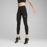 Calza deportiva Puma de tiro alto, color negro, con logo de la marca estampado en contraste en la pierna izquierda.