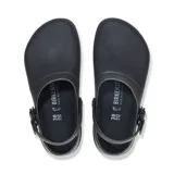 Zueco profesional Birkenstock modelo Birki Air 2.0, color negro, fabricado en poliuretano resistente con diseño ergonómico, suela antideslizante y correa trasera ajustable.