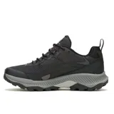 Zapatillas de trekking Merrell Speed Strike 2 para hombre, color negro con entresuela gris, confeccionadas en material sintético y malla transpirable.