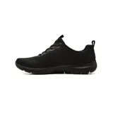 Championes deportivos Skechers Summits Fresh Vision de color negro, con capellada de malla técnica, cordones elásticos fijos y plantilla acolchada Memory Foam.