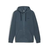 Campera con capucha Puma ESS Elevated Polar Fleece, color azul, con cierre frontal y logo bordado en el pecho.