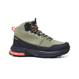 Bota de caña media color beige con detalles en rosa. Cuenta con tecnología waterproof y suela con tecnología memory foam.