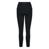 Calza deportiva de tiro alto en color negro, con bolsillos laterales integrados y diseño ajustado al cuerpo.