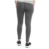 Calza deportiva larga de tiro alto en color gris melange, con ajuste ceñido al cuerpo y costuras reforzadas.