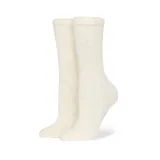 Medias de tobillo color beige de tejido de punto.