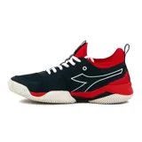 Championes Diadora Match Point para hombre, color azul marino con detalles en rojo y blanco.