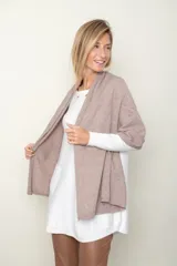 Pashmina color ladrillo de tejido de punto en viscosa y poliamida.