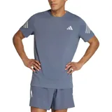 Remera deportiva Adidas Adi365 de manga corta en color azul, con detalles reflectantes en las mangas y el logotipo de la marca en el pecho.