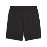 Short deportivo negro de algodón con logo Puma Sports Club estampado en blanco en la pierna izquierda.
