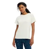 Remera deportiva de manga corta y cuello redondo, color blanco, de corte clásico y cómodo.