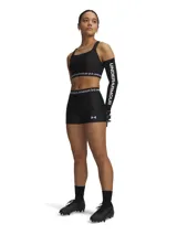 Short deportivo de compresión Under Armour, color negro, con cintura elástica de tiro medio con logo de la marca. Confeccionado en tejido técnico ligero y transpirable con tecnología de secado rápido.