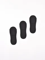 Pack de tres pares de medias invisibles color negro.