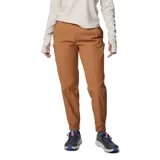 Pantalon tipo jogger color camel, con cintura elástica, bolsillos laterales y bolsillo de seguridad con cremallera. Confeccionado con tecnología Omni-Shade UPF 50 y Omni-Shield repelente a la humedad.