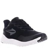 Championes deportivos Topper modelo Strong Pace III, color negro con suela blanca. Presentan capellada de malla transpirable con refuerzos sintéticos, cierre con cordones y entresuela con tecnología amortiguadora.