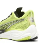 Championes Puma Velocity Nitro 3 Psych.Rush, color verde limón con detalles en negro y plateado.