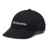 Gorra de béisbol unisex de algodón, color negro, con diseño desestructurado y logo de la marca bordado en blanco en la parte frontal.