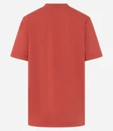 Remera de algodón color ladrillo con cuello redondo y mangas cortas. Estampado frontal con la frase "It's Not Me It's You" en letras cursivas blancas.