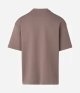 Remera oversize de algodón color gris, con cuello redondo, manga corta y sisa desplazada, de la marca Blue Steel.