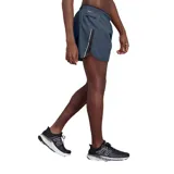 Short deportivo New Balance Impact Run de 5 pulgadas, color azul marino, con cintura elástica y logo reflectivo en la pierna.