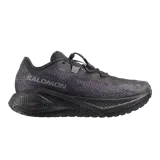 Championes Salomon Aero Glide 4 Grvl, calzado de running diseñado para cambio de superficies, color negro y gris con suela adherente y sistema de ajuste rápido.