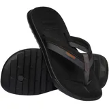 Ojotas Havaianas Track Plus, color azul con tiras grises.