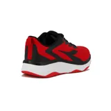 Championes Diadora de running para hombre, modelo Delta, color rojo con detalles en negro y suela blanca.