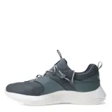 Championes de running Topper modelo Cirse, color azul piedra con detalles en beige. Presentan una estructura de malla transpirable con refuerzos sintéticos, cordones ajustables y una suela blanca de alto impacto.