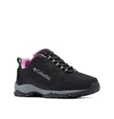 Championes de trekking Columbia Firecamp III, color negro con detalles en violeta. Diseño resistente al agua con suela de alta tracción y entresuela acolchada.