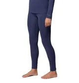 Calza térmica deportiva Columbia Midweight Stretch Omni-Heat en color azul marino, de diseño ajustado y elástico, con tecnología Omni-Wick para control de humedad y costuras planas.