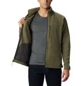 Campera polar Columbia modelo Fast Trek II, de cuello alto y cierre frontal completo. Cuenta con un bolsillo con cierre en el pecho y dos bolsillos laterales con cierre. Diseño funcional en microfibra de poliéster.