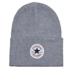 Gorro de lana gris con logo de Converse All Star bordado en el frente.