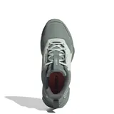 Championes de trail running Adidas Terrex Tracefinder 2 W, color gris con detalles en verde y blanco.