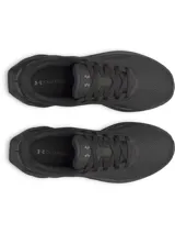 Championes de running Under Armour modelo Ascend, color negro. Presentan una parte superior de malla transpirable con refuerzos en el mediopié, entresuela Charged+ Cushioning para mayor amortiguación y suela de goma resistente.