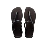 Ojotas Havaianas Flash Urban color negro, con tiras finas y diseño texturizado.