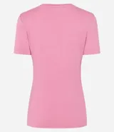 Blusa básica color mostaza, con escote redondo y manga corta.